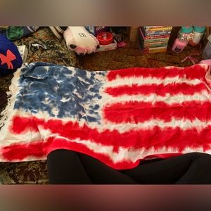 American flag beach blanket